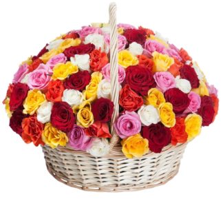 51 colorful roses basket | Flower Delivery Reutov